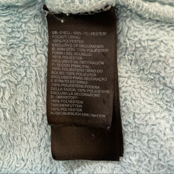 The North Face Girls Blue Hooded Fleece Jacket Size L - Picture 10 of 15